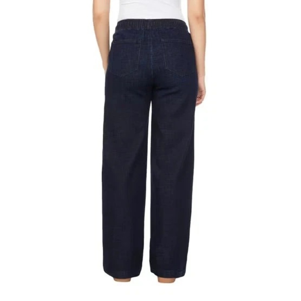 Buffalo Women's Wide Leg Pull-On Jean 30" Inseam, Dark Blue, Size: Medium, New - Picture 3 of 4